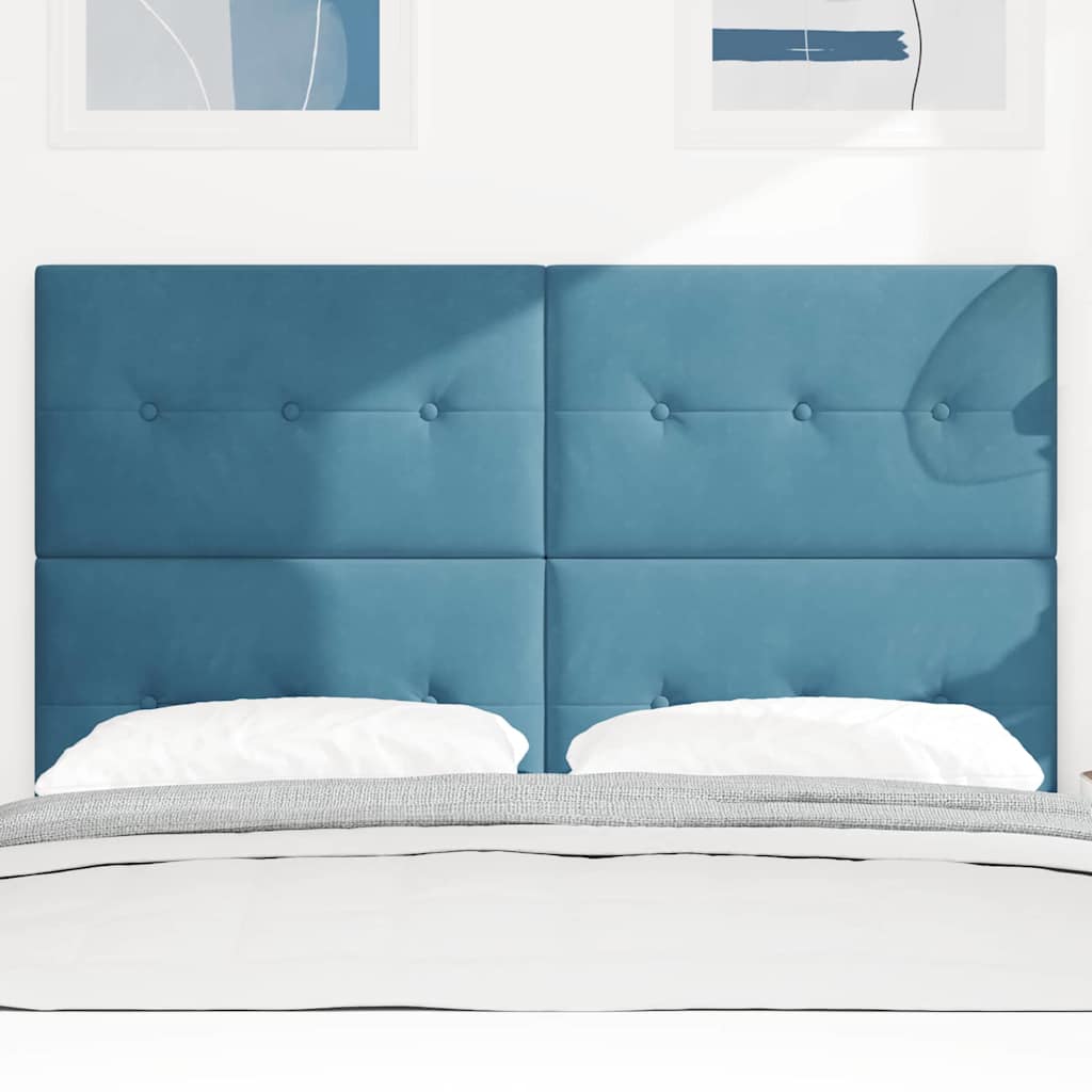 Tête de lit LED avec des lumières à LED Bleu 144 cm Polyester - XIOS