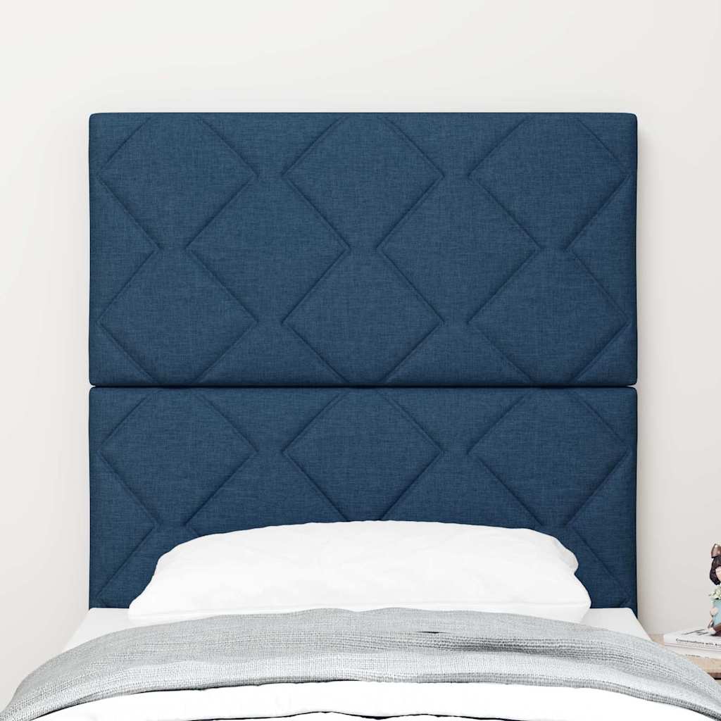 Tête de lit avec tête de lit Bleu 80 cm tissu