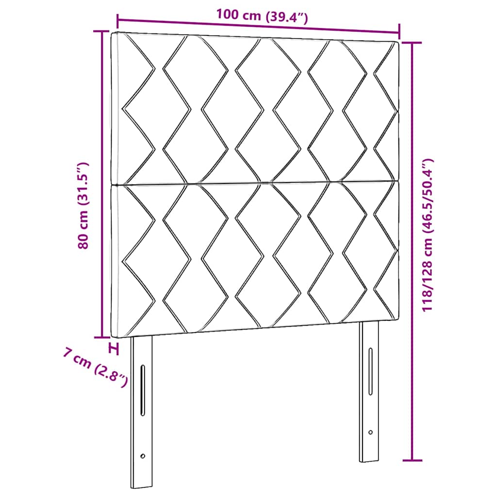 Tête de lit Noir 100 cm tissu