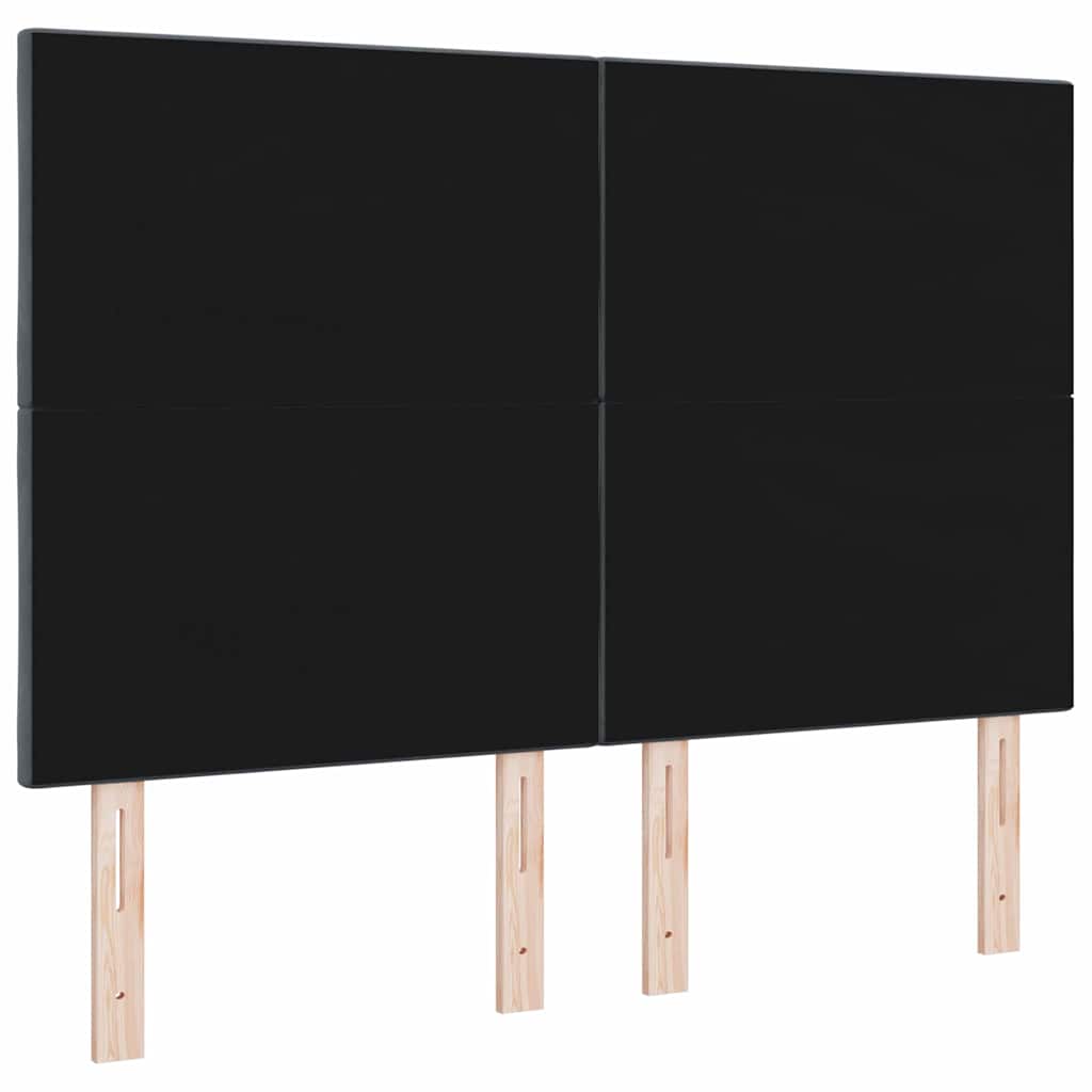 Tête de lit LED Gris foncé 144 cm Cuir synthétique