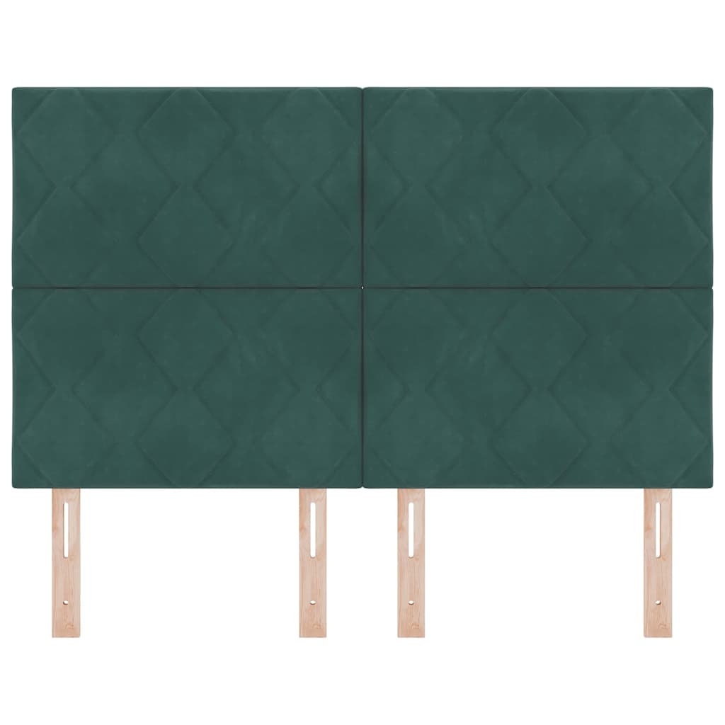 Tête de lit LED Vert foncé 160 cm Cuir synthétique