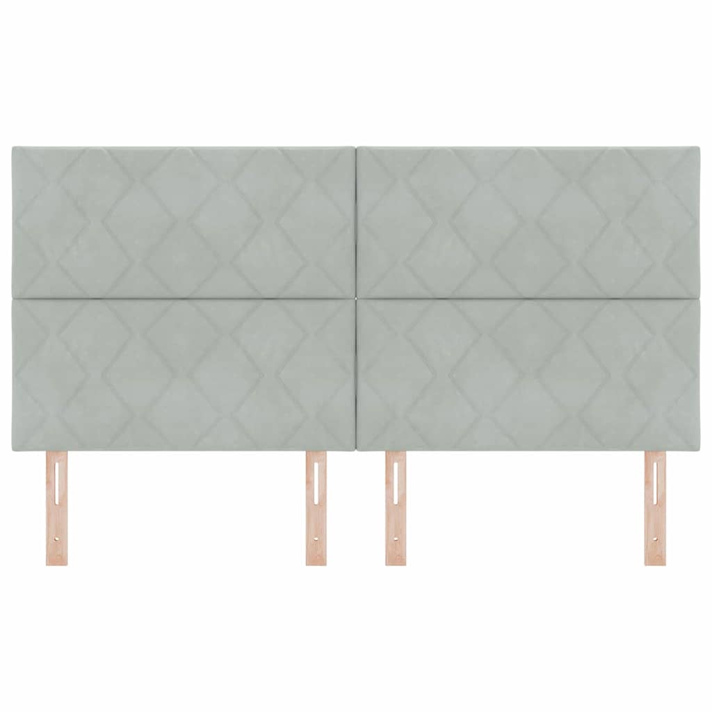 Tête de lit LED Gris clair 180 cm Cuir synthétique