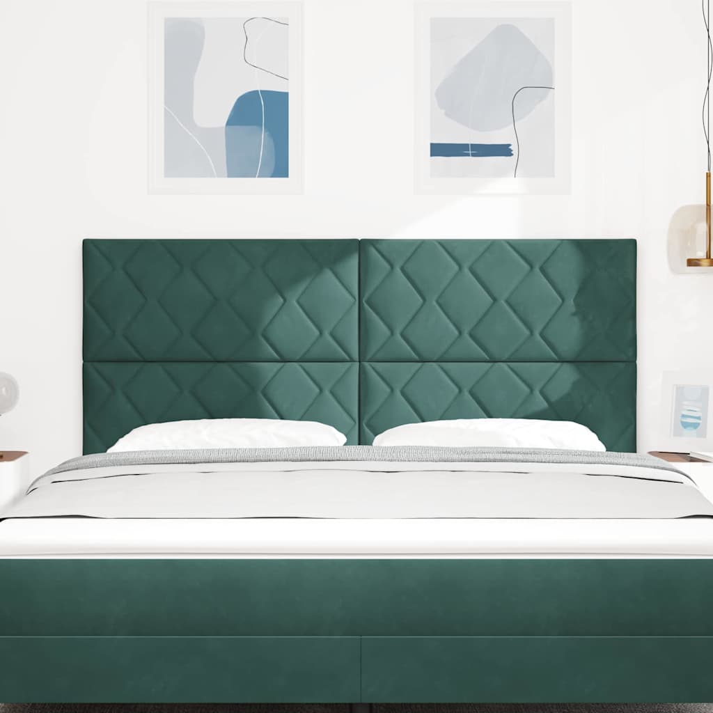 Tête de lit LED Vert foncé 180 cm Cuir synthétique