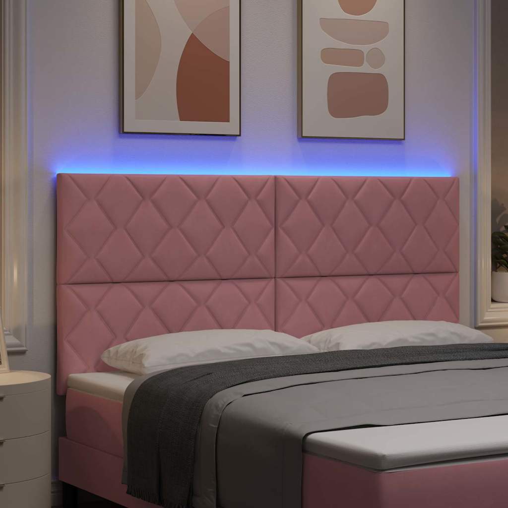 Tête de lit LED Rose 180 cm Cuir synthétique - XIOS