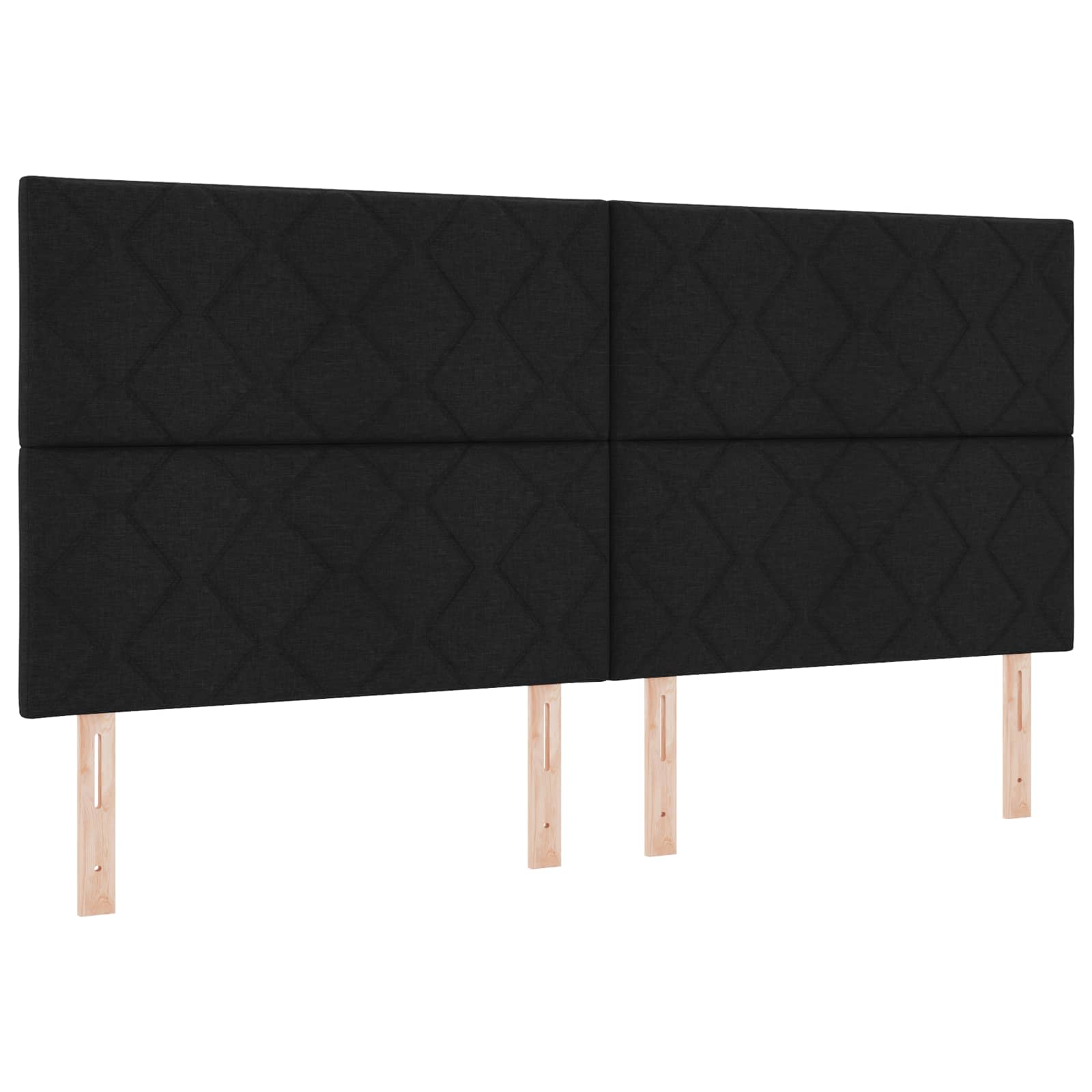Tête de lit Noir 200 cm tissu