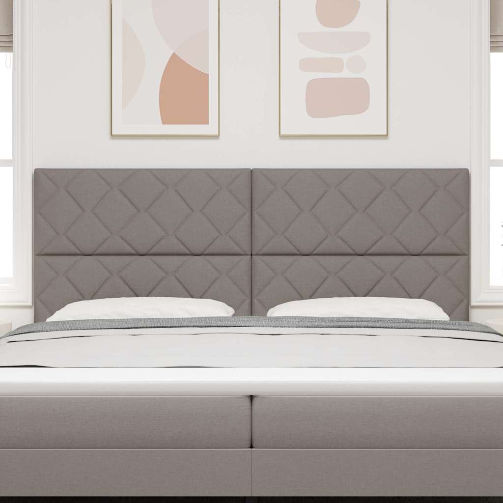 Tête de lit avec des lumières à LED Réglable Taupe 200 cm tissu - XIOS