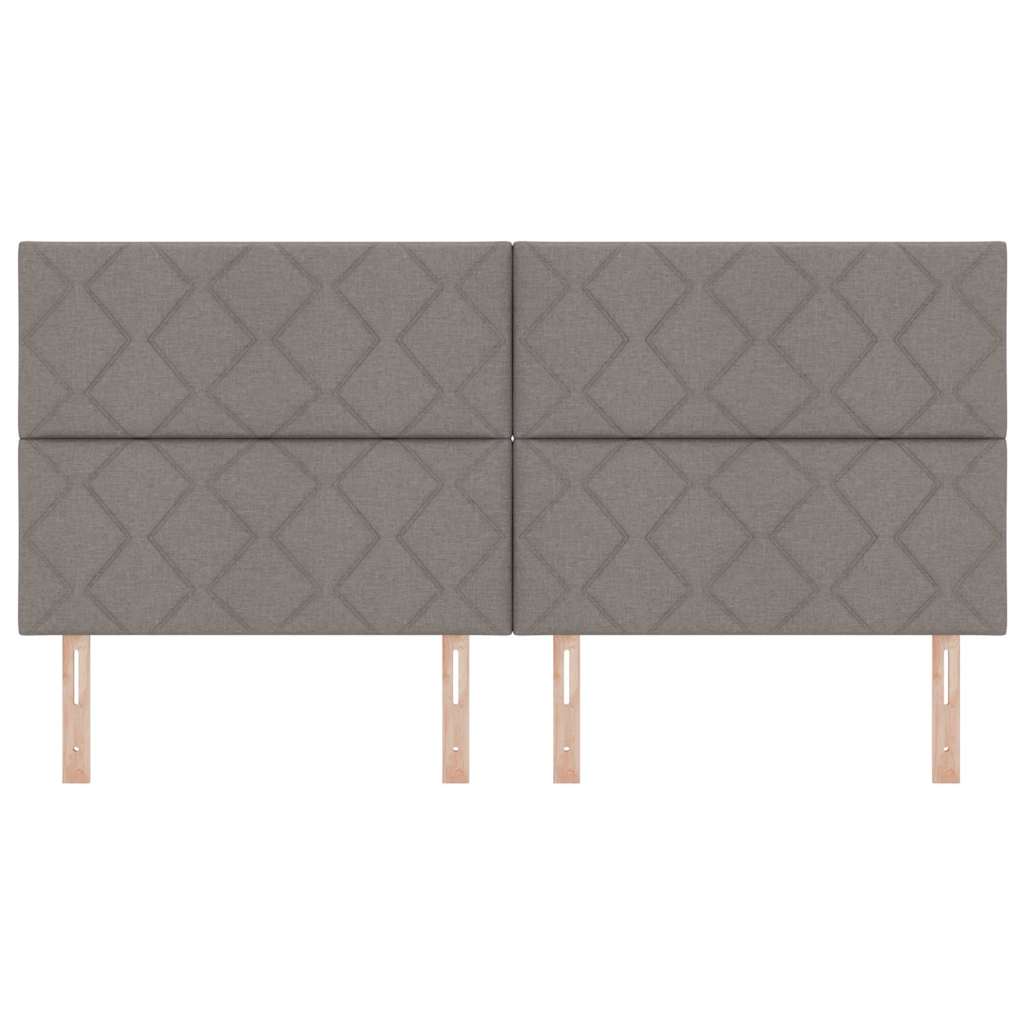 Tête de lit avec des lumières à LED Réglable Taupe 200 cm tissu - XIOS