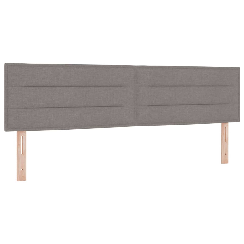 Lit à ressorts avec matelas Taupe 180 x 200 cm tissu - XIOS