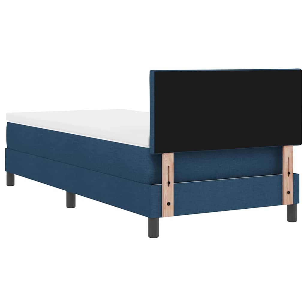 Lit boxspring avec matelas Bleu foncé 90 x 200 cm tissu - XIOS