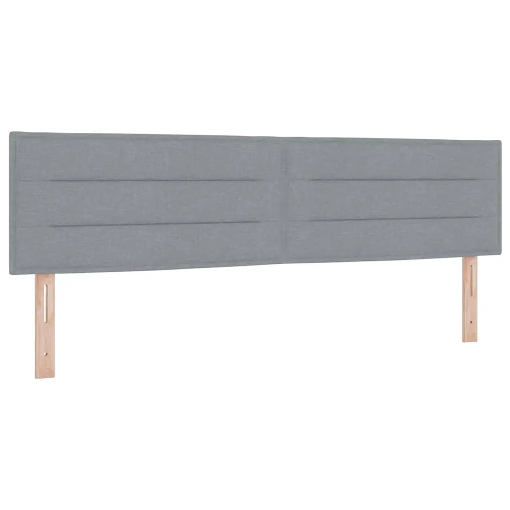 Lit à ressorts avec coussin Gris clair 180 x 200 cm tissu - XIOS