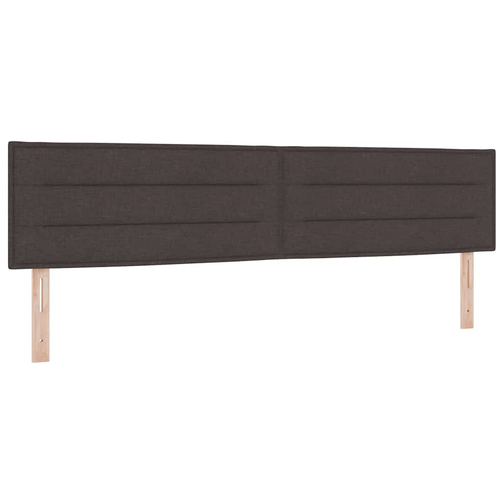 Lit à ressorts avec coussin Marron foncé 200 x 200 cm tissu - XIOS