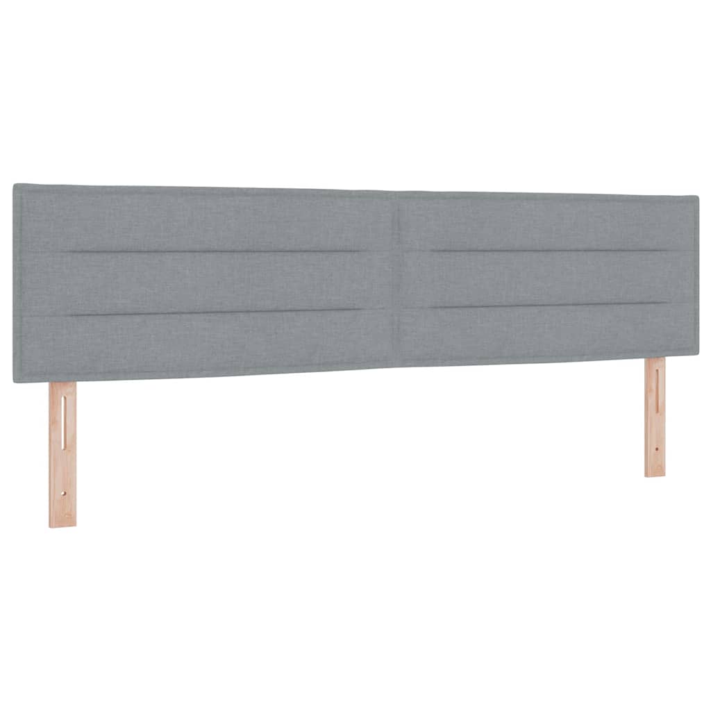 Lit à ressorts avec coussin Gris clair 180 x 200 cm tissu - XIOS