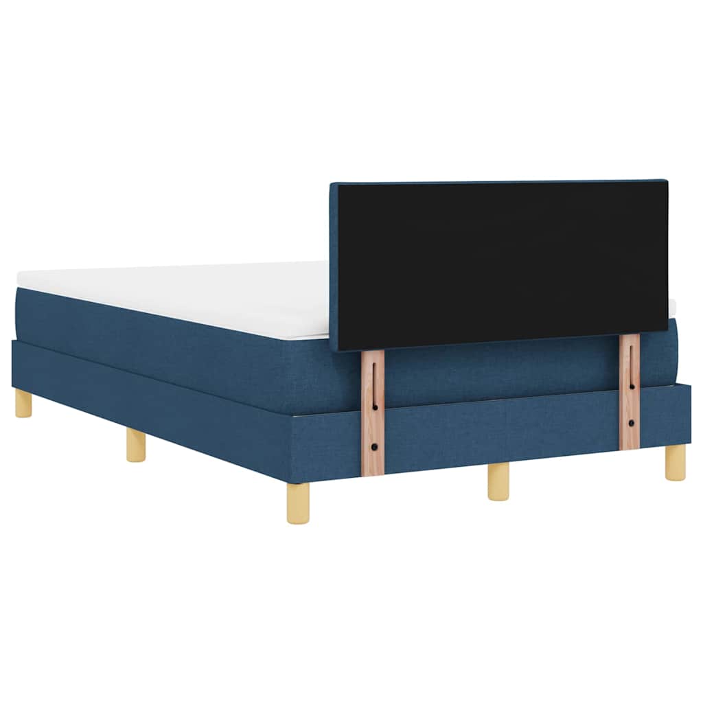 Lit boxspring avec matelas avec matelas Bleu 120 x 190 cm tissu - XIOS