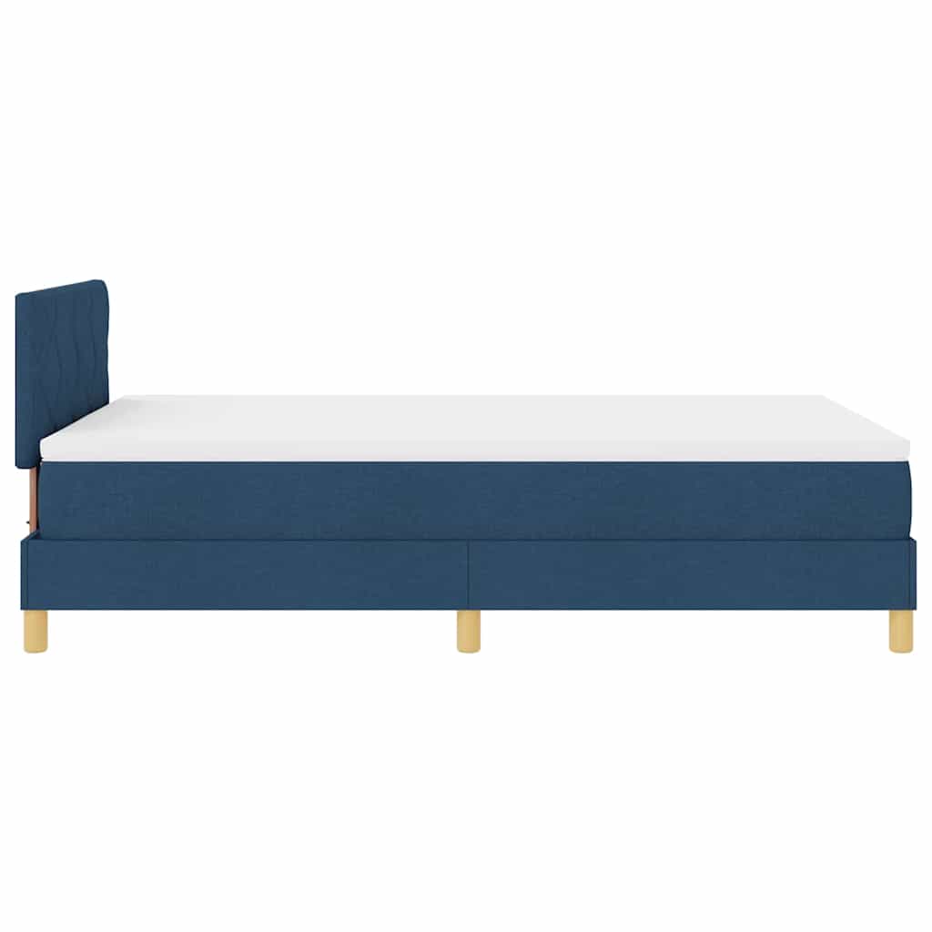 Lit boxspring avec matelas avec matelas Bleu 120 x 200 cm tissu - XIOS