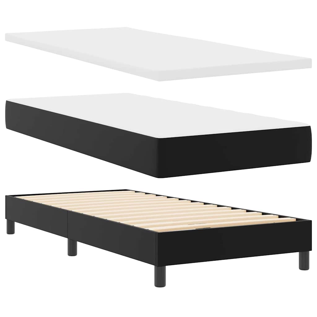 Cadre de lit avec matelas Noir 90 x 190 cm Faux cuir - XIOS