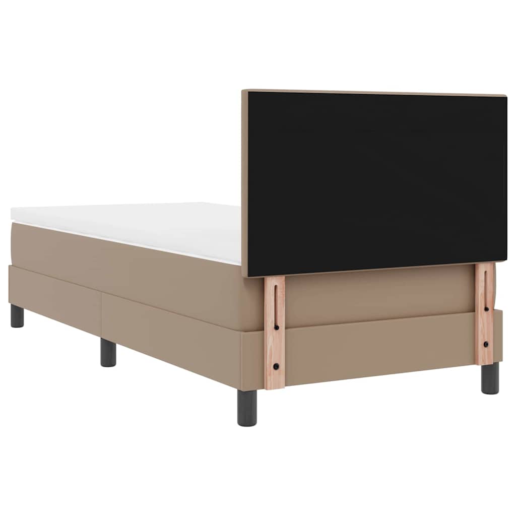 Cadre de lit avec matelas Cappuccino 90 x 190 cm Faux cuir - XIOS