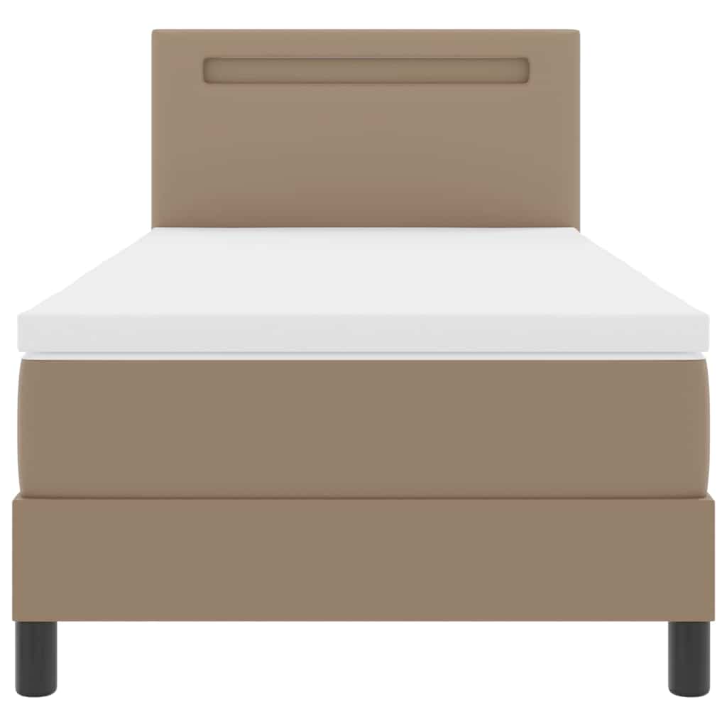 Cadre de lit avec matelas Cappuccino 90 x 190 cm Faux cuir - XIOS