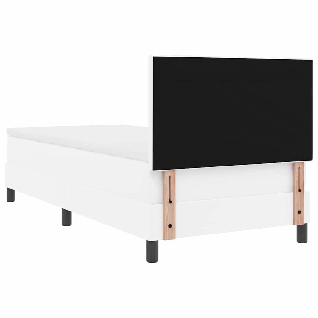 Cadre de lit avec matelas Blanc 100 x 200 cm Faux cuir - XIOS