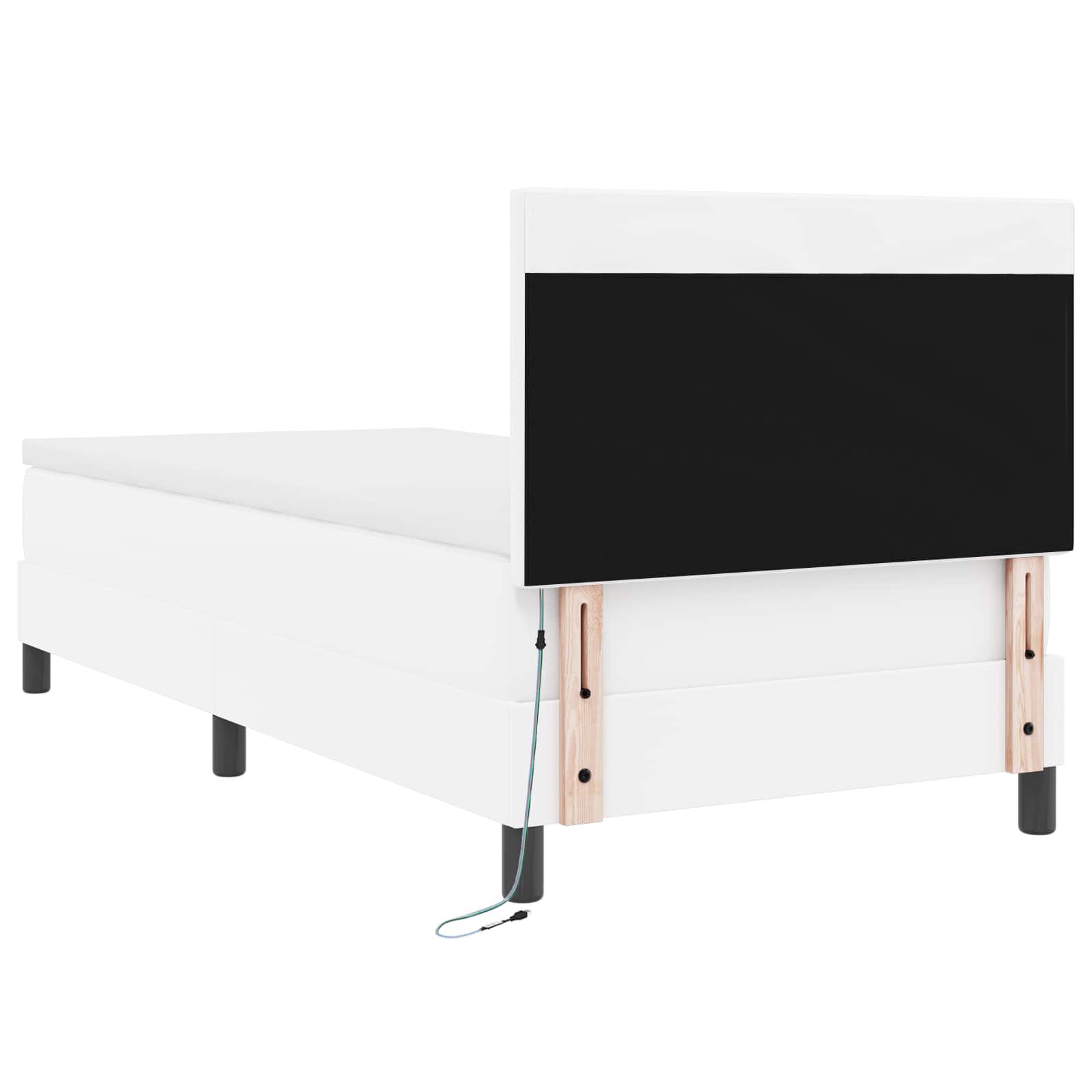Lit à ressorts avec matelas Blanc 100 x 200 cm Simili cuir - XIOS