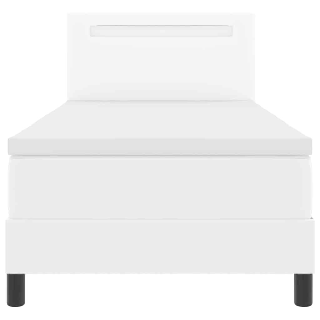 Cadre de lit avec matelas Blanc 100 x 200 cm Faux cuir - XIOS