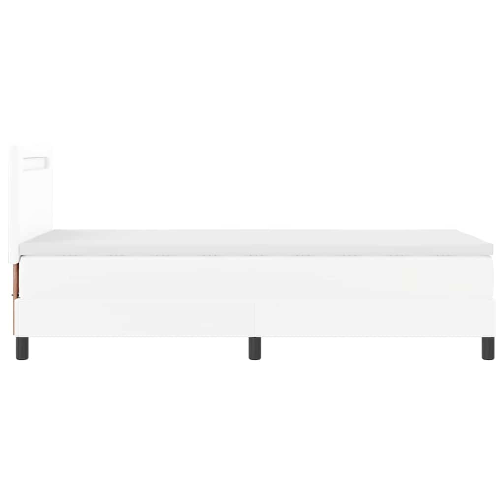 Cadre de lit avec matelas Blanc 100 x 200 cm Faux cuir - XIOS