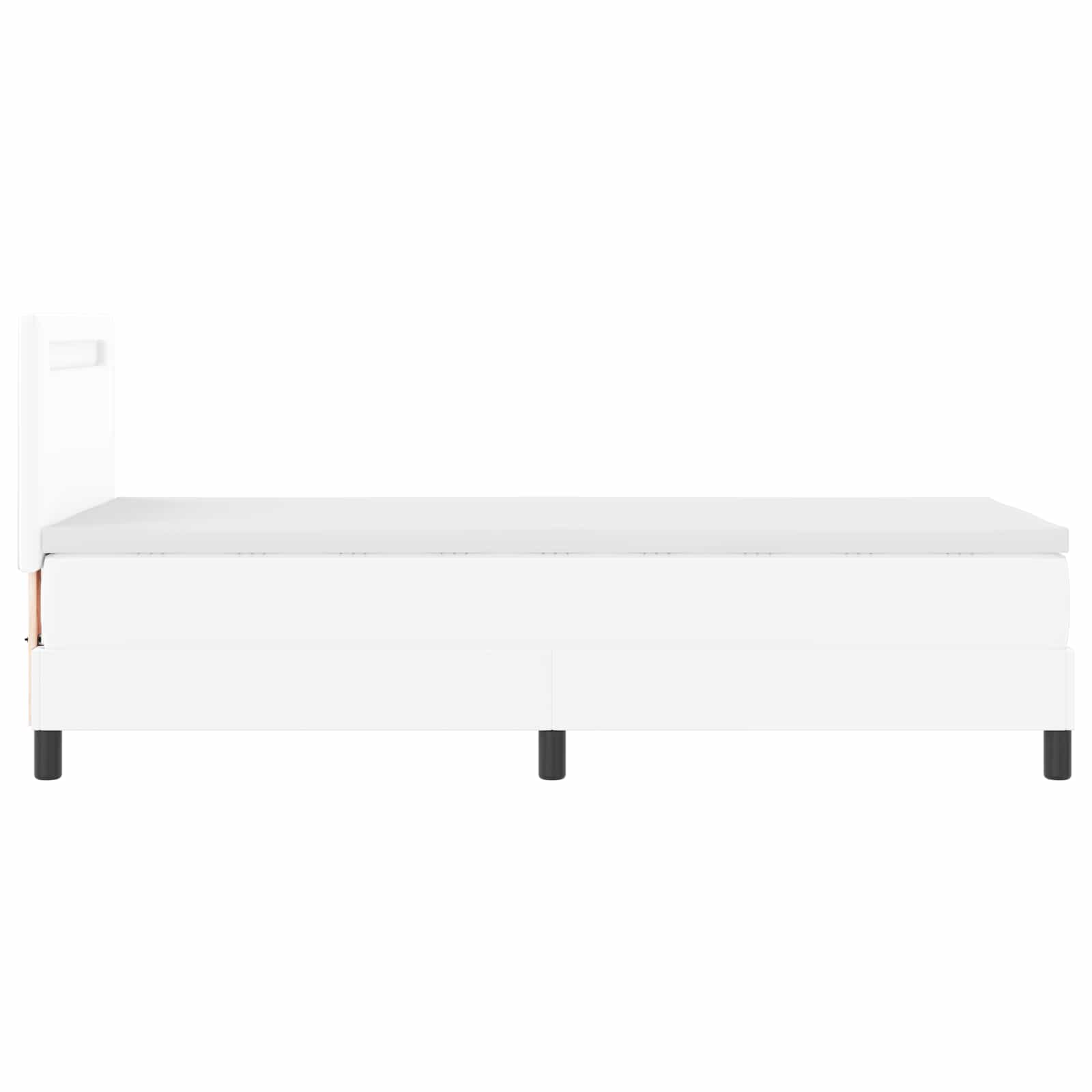 Lit à ressorts avec matelas Blanc 100 x 200 cm Simili cuir - XIOS