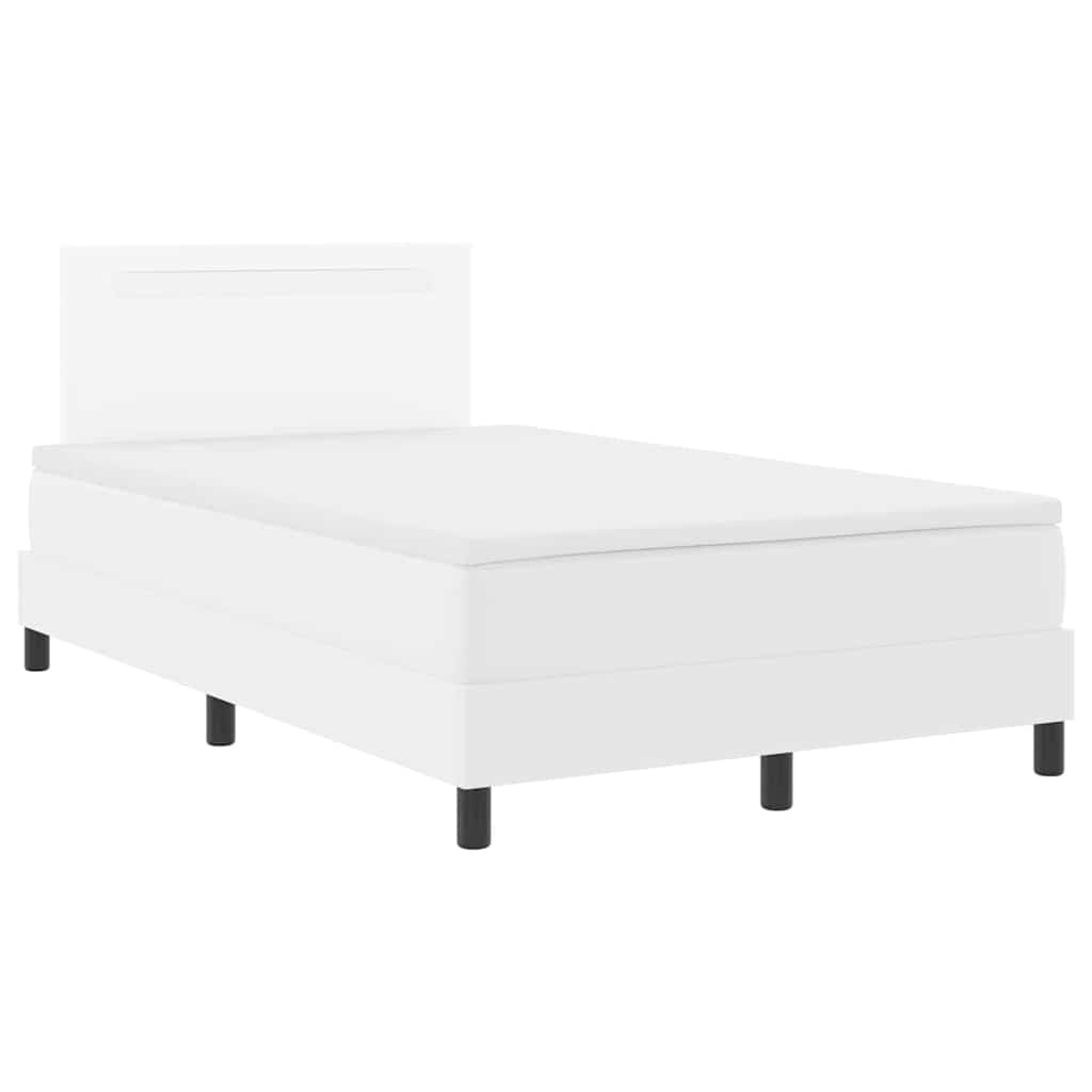 Cadre de lit avec matelas Blanc 120 x 200 cm Faux cuir - XIOS