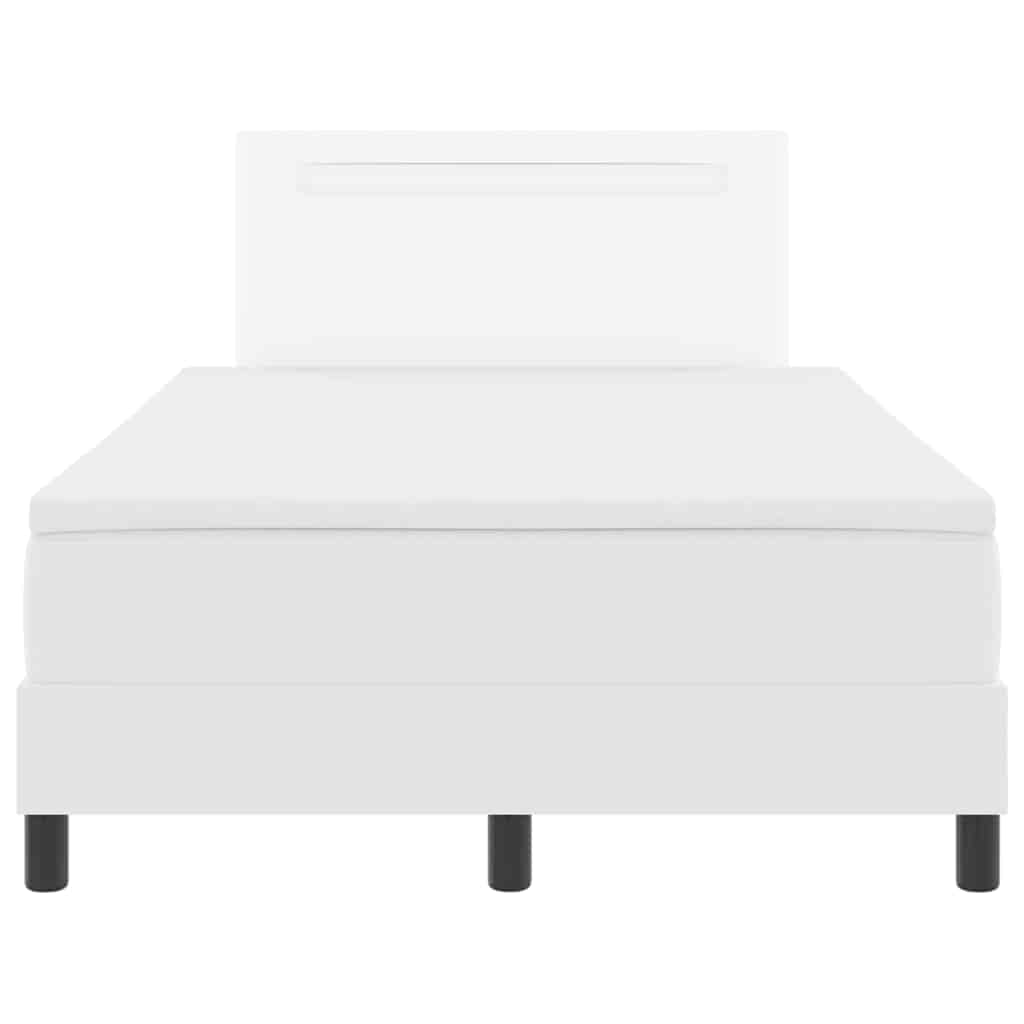 Cadre de lit avec matelas Blanc 120 x 200 cm Faux cuir - XIOS