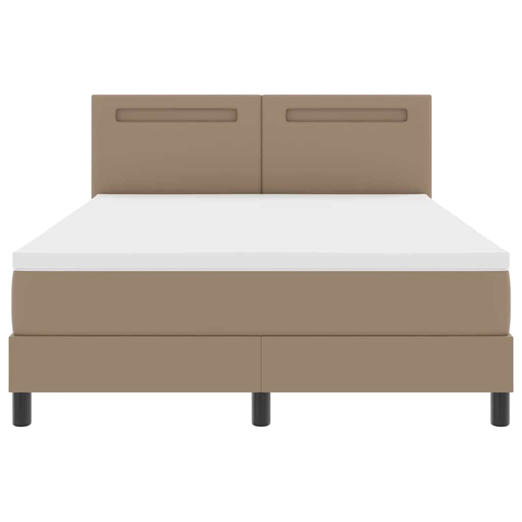 Cadre de Lit avec Matelas Cappuccino 140 x 190 cm Faux cuir - XIOS