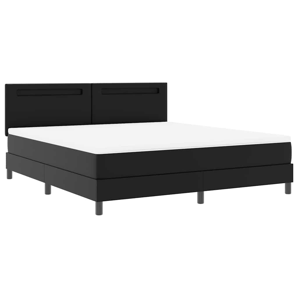Cadre de lit avec matelas Noir 180 x 200 cm Faux cuir - XIOS