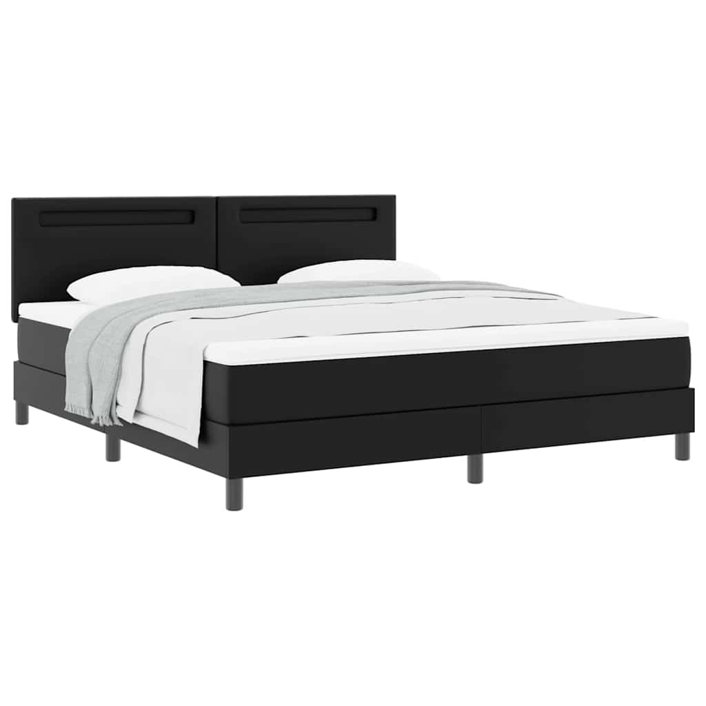 Cadre de lit avec matelas Noir 180 x 200 cm Faux cuir - XIOS