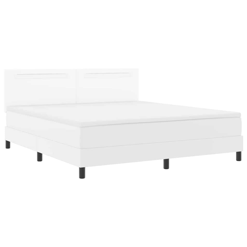 Cadre de lit avec matelas Blanc 180 x 200 cm Faux cuir - XIOS