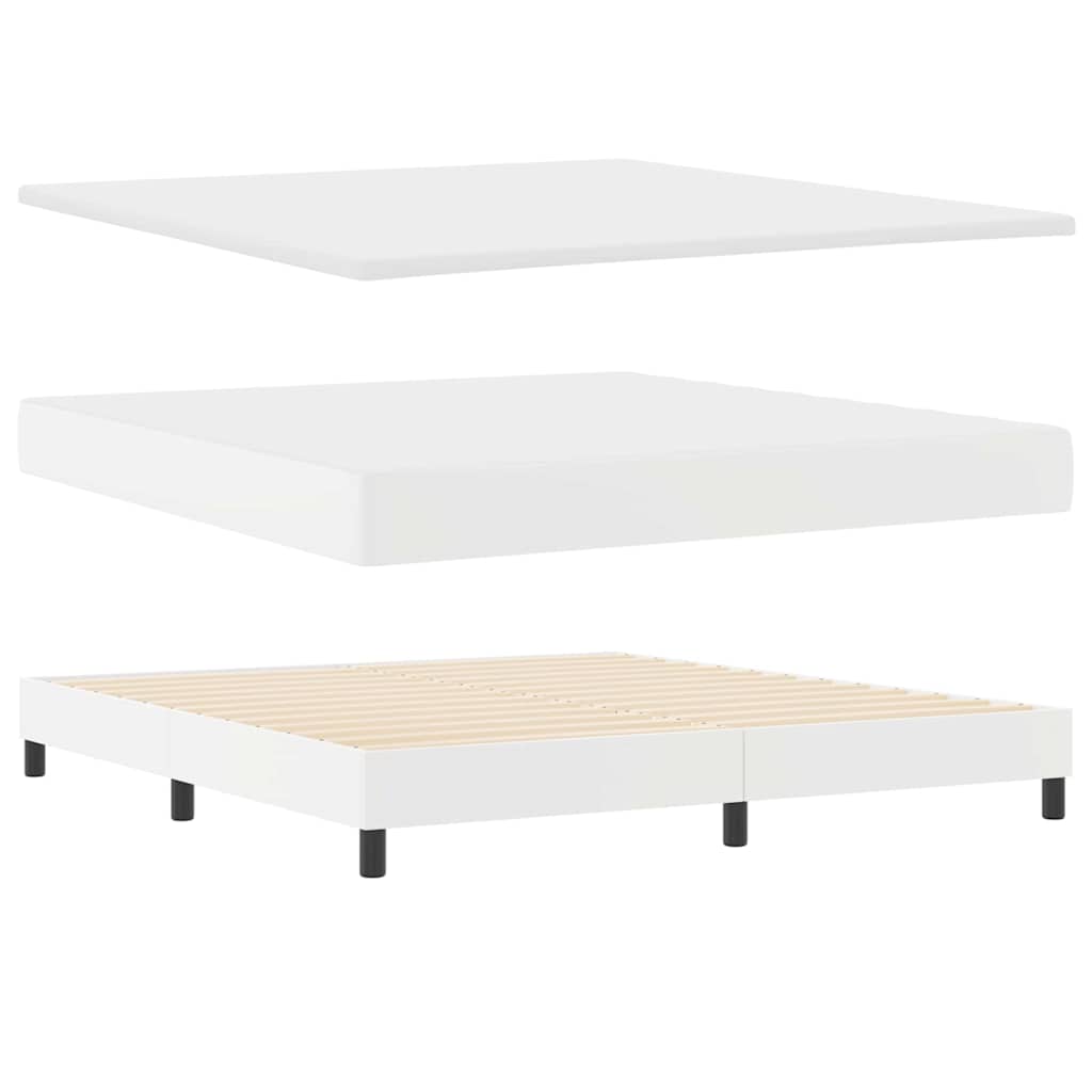 Cadre de lit avec matelas Blanc 180 x 200 cm Faux cuir - XIOS