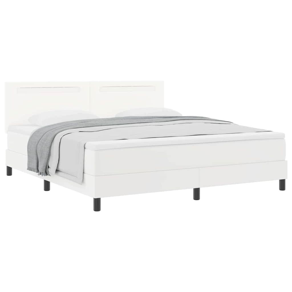 Cadre de lit avec matelas Blanc 180 x 200 cm Faux cuir - XIOS