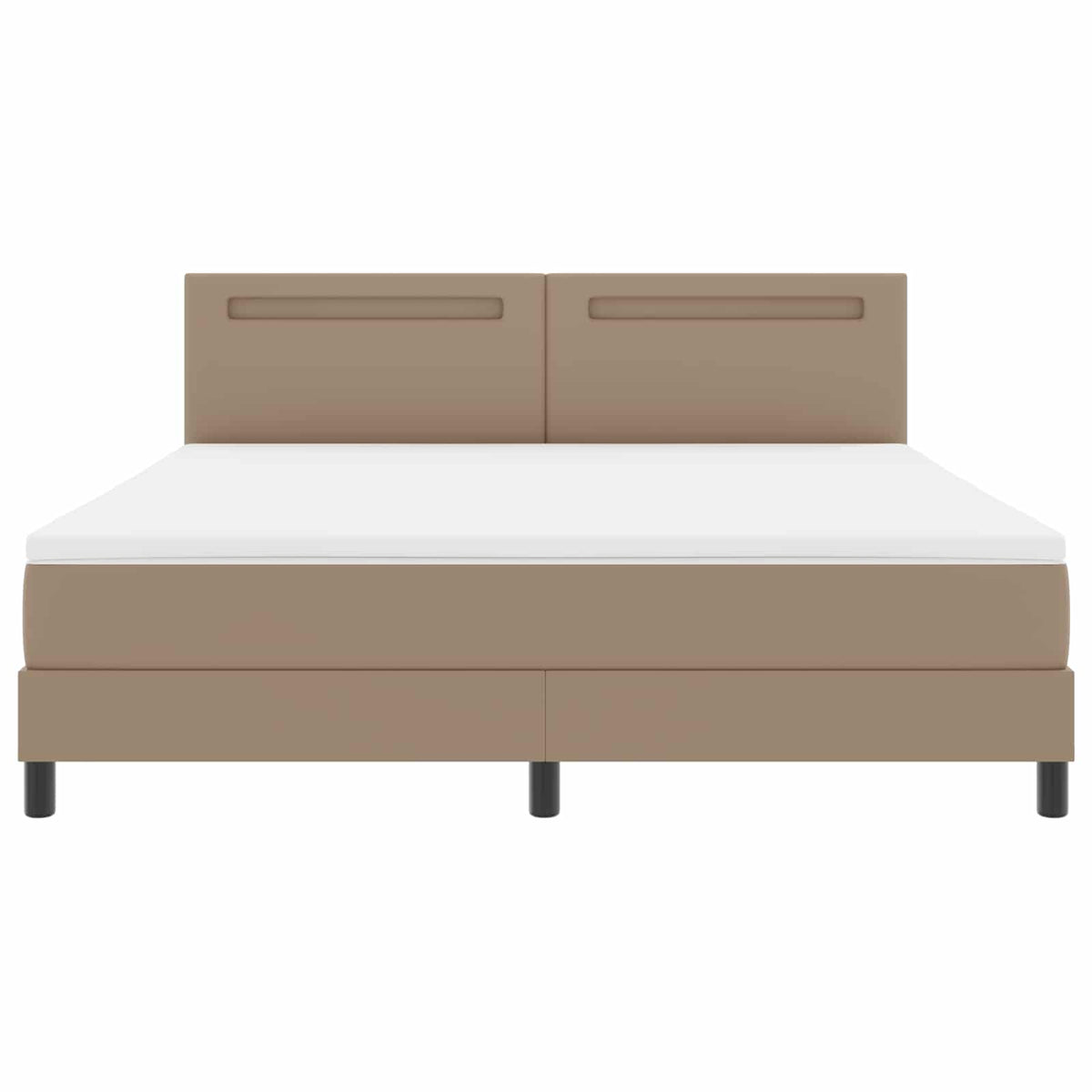 Lit à ressorts avec matelas Cappuccino 180 x 200 cm Simili cuir