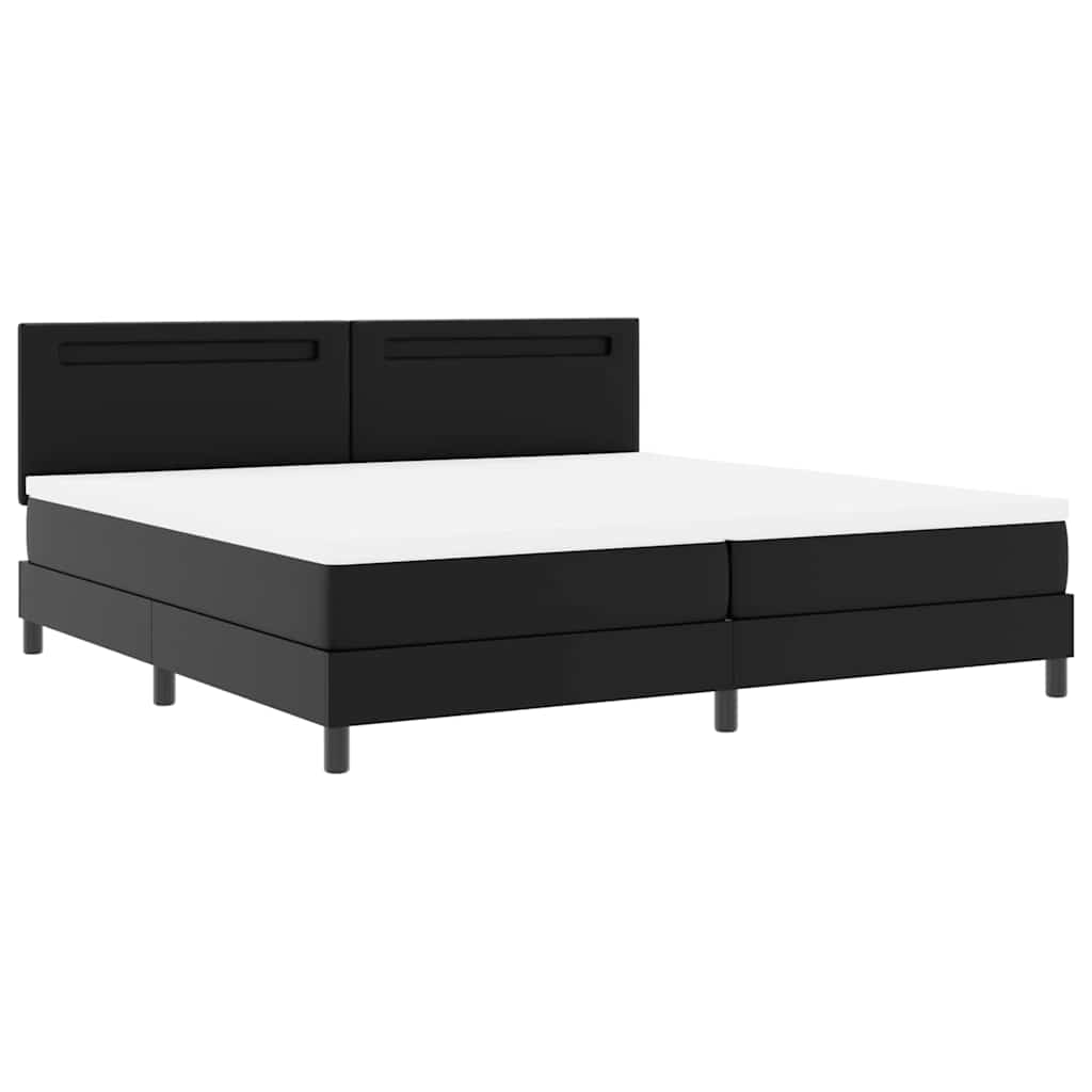Cadre de lit avec matelas Noir 200 x 200 cm Faux cuir - XIOS