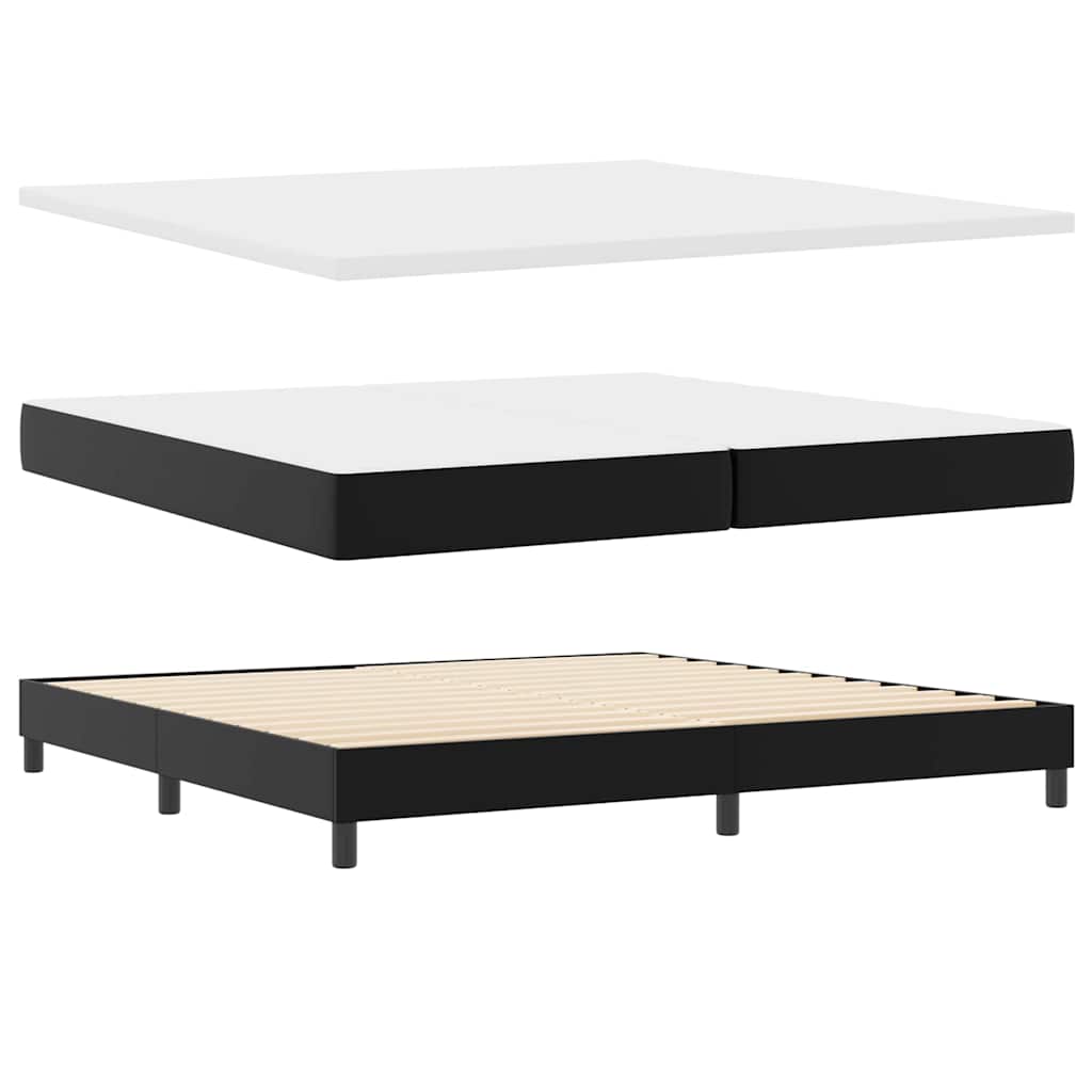 Cadre de lit avec matelas Noir 200 x 200 cm Faux cuir - XIOS