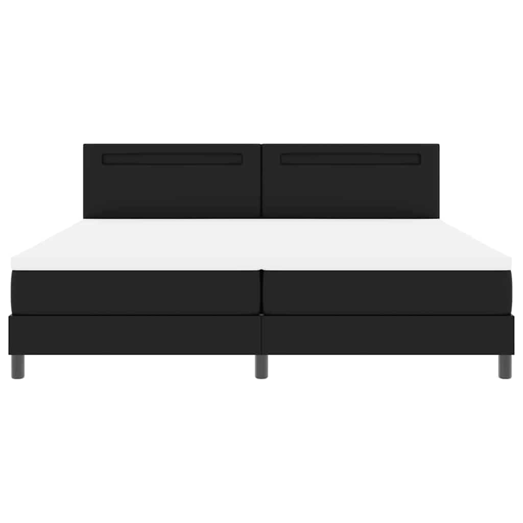 Cadre de lit avec matelas Noir 200 x 200 cm Faux cuir - XIOS