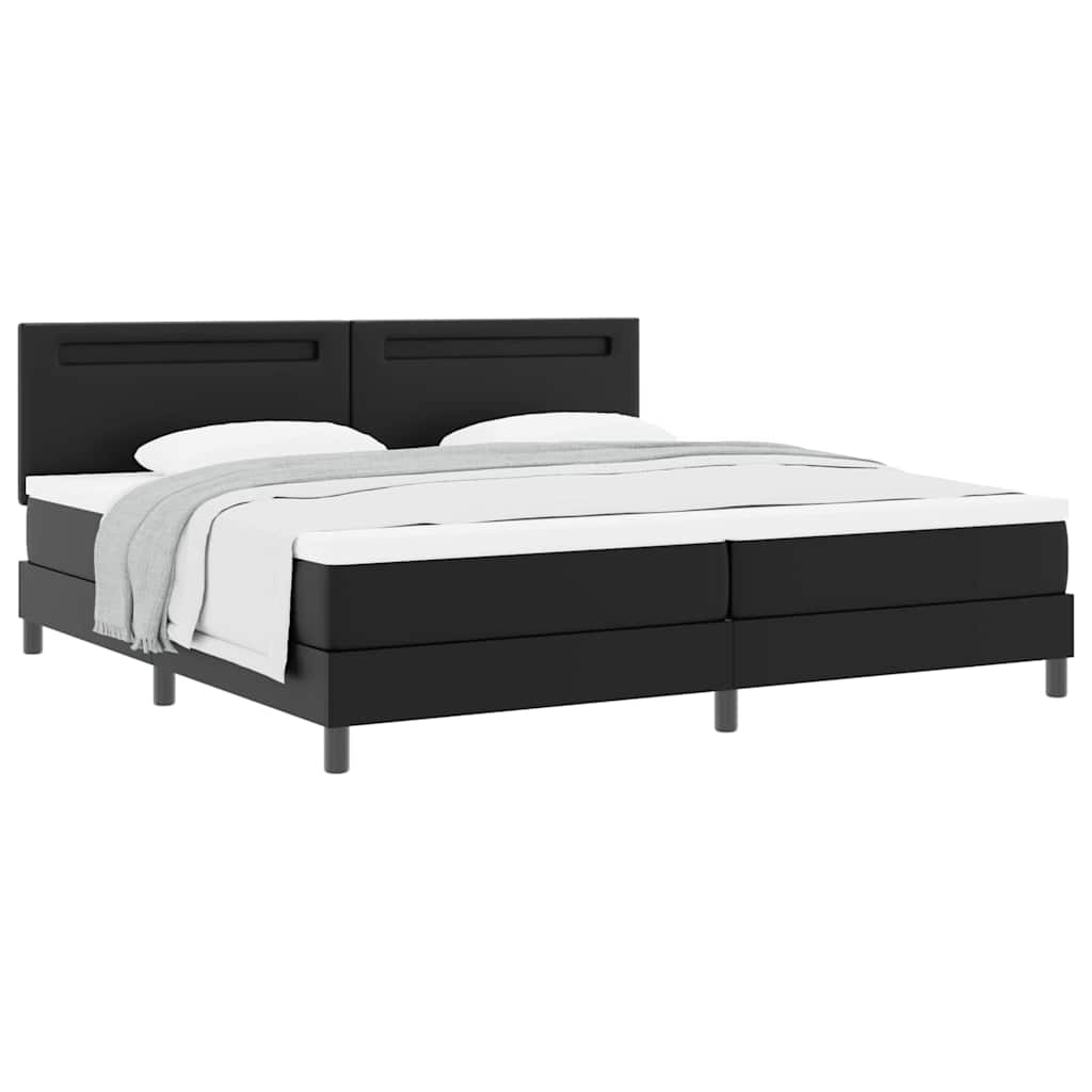 Cadre de lit avec matelas Noir 200 x 200 cm Faux cuir - XIOS