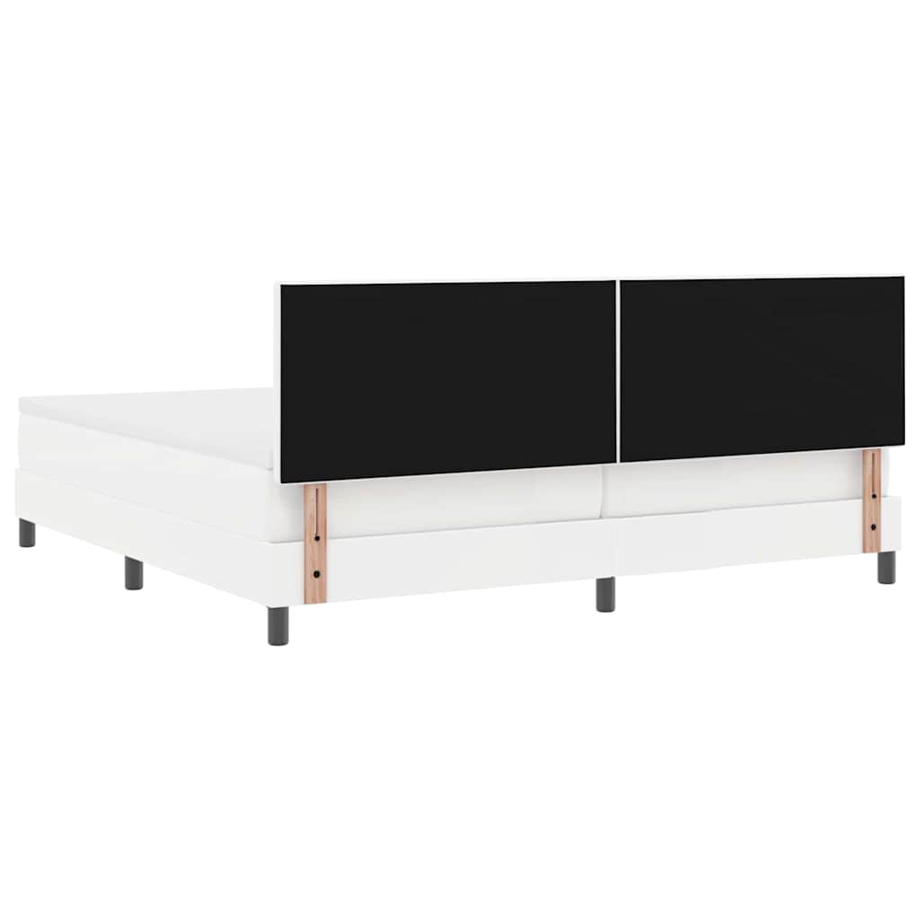 Cadre de lit avec matelas Blanc 200 x 200 cm Faux cuir - XIOS