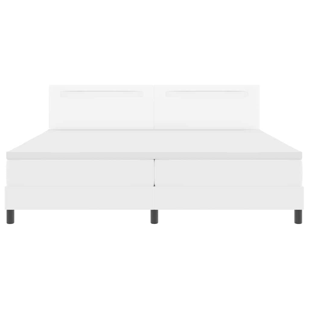 Cadre de lit avec matelas Blanc 200 x 200 cm Faux cuir - XIOS
