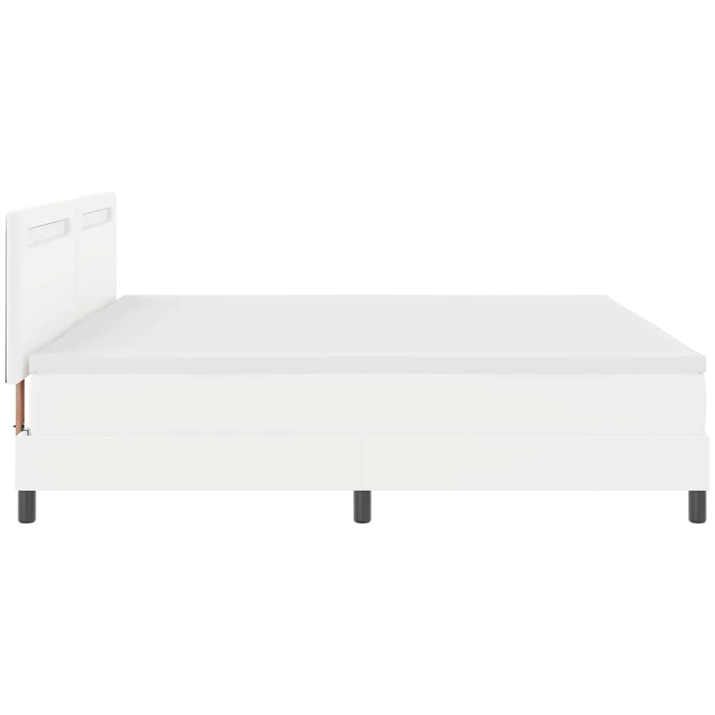 Cadre de lit avec matelas Blanc 200 x 200 cm Faux cuir - XIOS