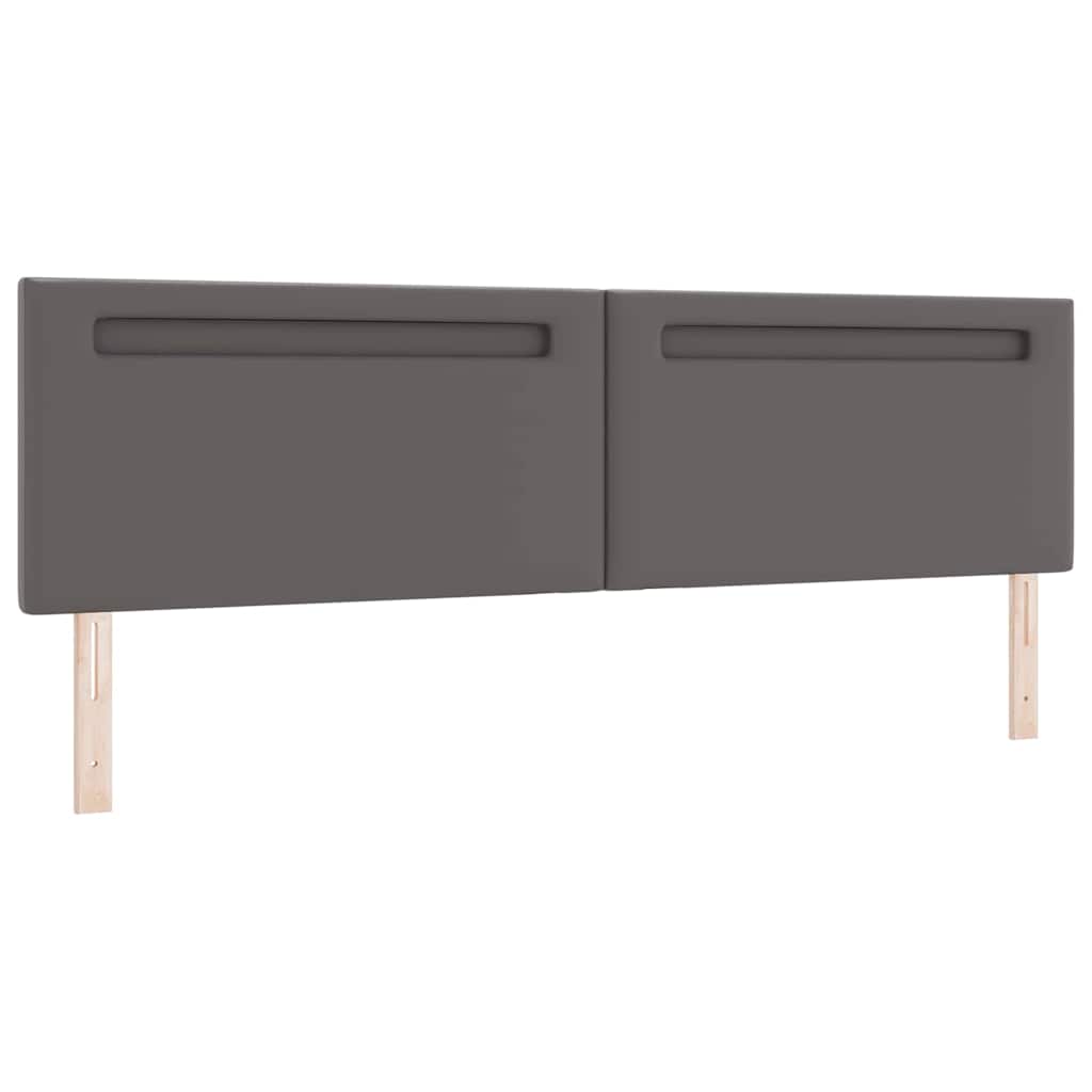 Cadre de lit avec matelas Gris 200 x 200 cm Faux cuir - XIOS