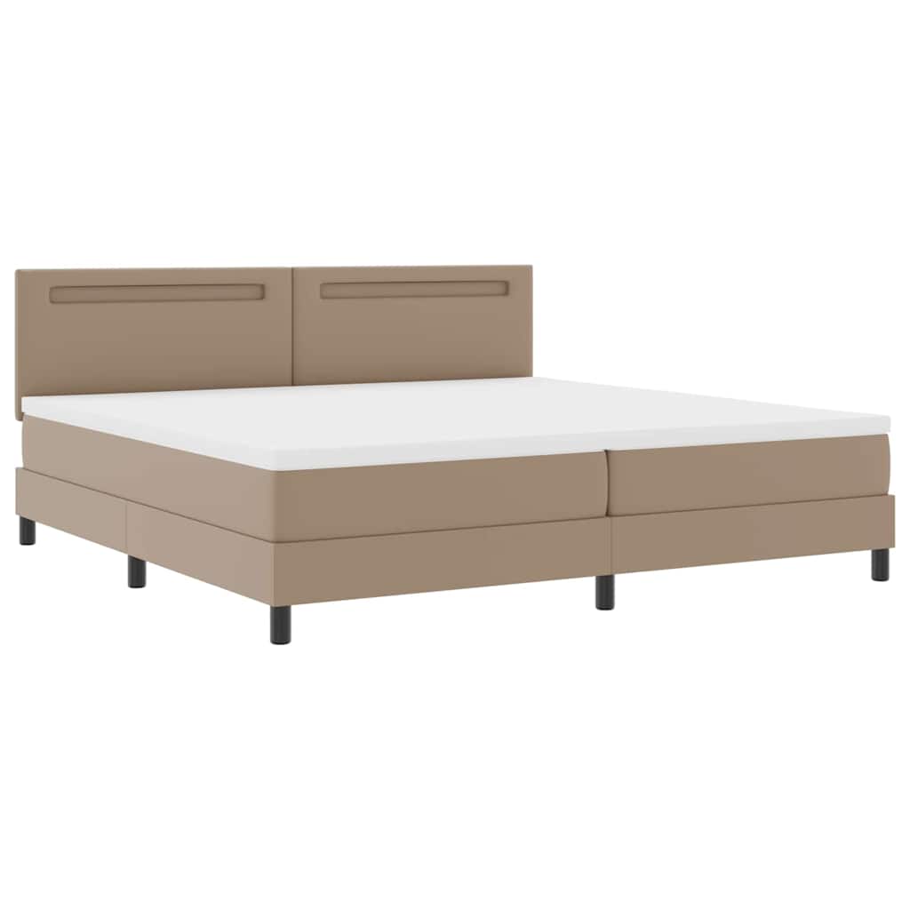 Cadre de lit avec matelas Cappuccino 200 x 200 cm Faux cuir - XIOS
