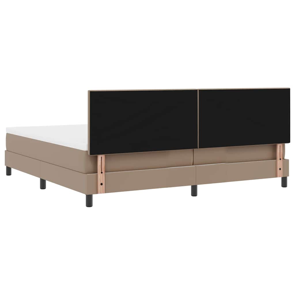 Cadre de lit avec matelas Cappuccino 200 x 200 cm Faux cuir - XIOS