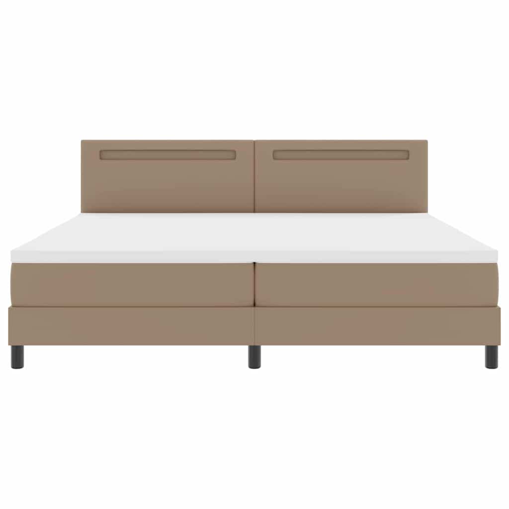 Cadre de lit avec matelas Cappuccino 200 x 200 cm Faux cuir - XIOS