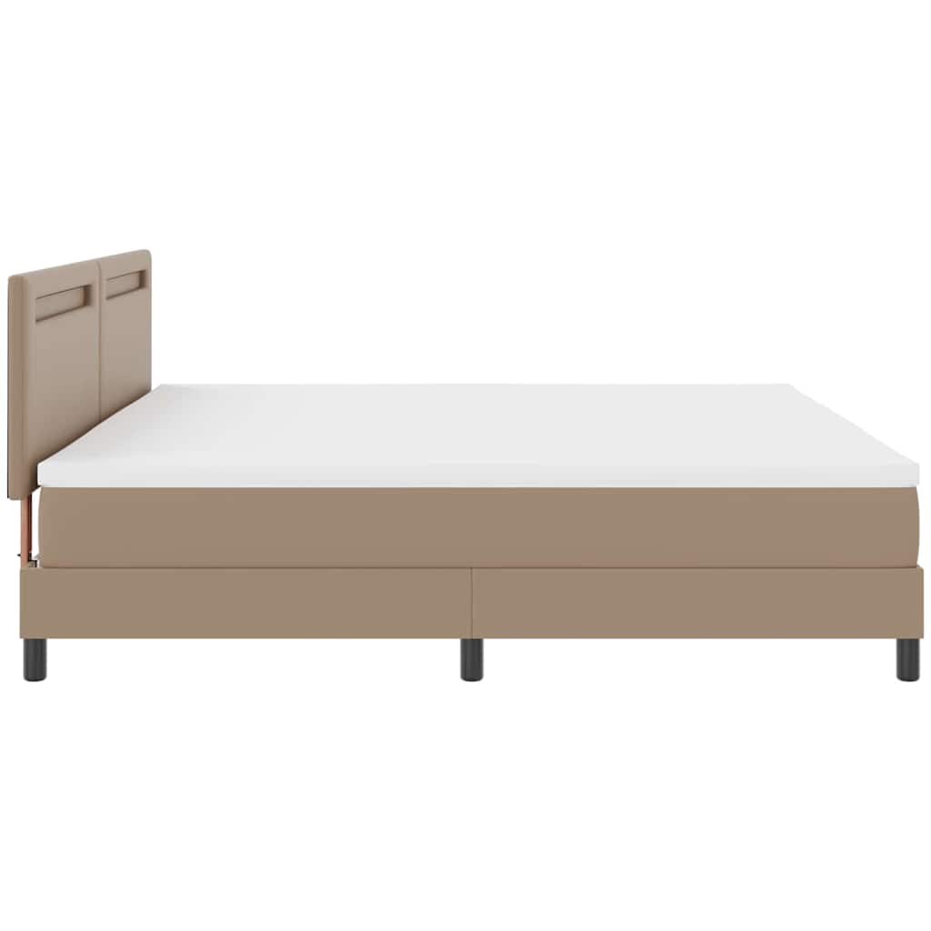 Cadre de lit avec matelas Cappuccino 200 x 200 cm Faux cuir - XIOS