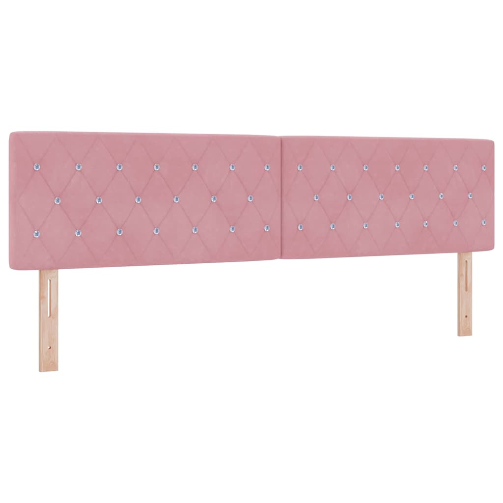 Lit à ressorts avec tête de lit Rose 180 x 200 cm Velours - XIOS
