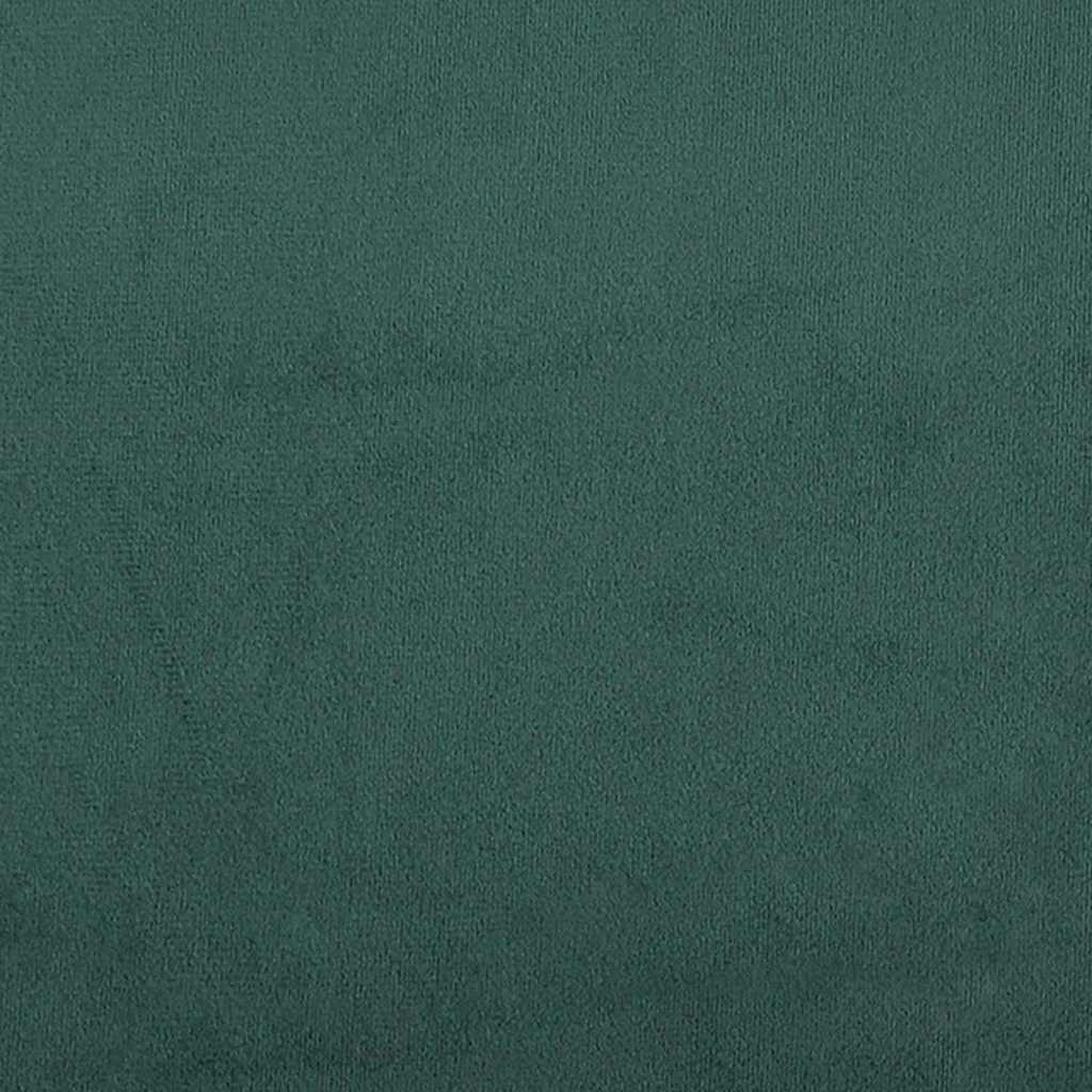 Lit à ressorts avec tête de lit Vert foncé 90 x 200 cm Velours - XIOS