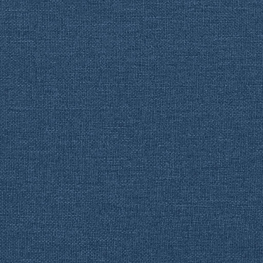 Lit à ressorts avec tête de lit Bleu 90 x 190 cm tissu